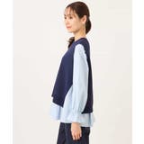 キャンディースリーブブラウス×ニットベスト ツインセット/洗える | MK MICHEL KLEIN | 詳細画像14