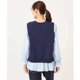 キャンディースリーブブラウス×ニットベスト ツインセット/洗える | MK MICHEL KLEIN | 詳細画像15