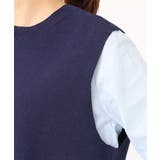 キャンディースリーブブラウス×ニットベスト ツインセット/洗える | MK MICHEL KLEIN | 詳細画像17