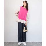 キャンディースリーブブラウス×ニットベスト ツインセット/洗える | MK MICHEL KLEIN | 詳細画像4