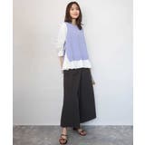 キャンディースリーブブラウス×ニットベスト ツインセット/洗える | MK MICHEL KLEIN | 詳細画像7