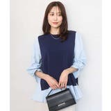 キャンディースリーブブラウス×ニットベスト ツインセット/洗える | MK MICHEL KLEIN | 詳細画像9