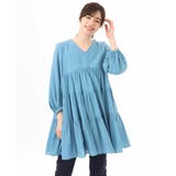 Vネックコットンシフォンチュニックブラウス/洗える | MK MICHEL KLEIN | 詳細画像10 