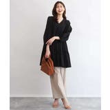 Vネックコットンシフォンチュニックブラウス/洗える | MK MICHEL KLEIN | 詳細画像4 