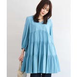 Vネックコットンシフォンチュニックブラウス/洗える | MK MICHEL KLEIN | 詳細画像6 