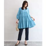 Vネックコットンシフォンチュニックブラウス/洗える | MK MICHEL KLEIN | 詳細画像7 