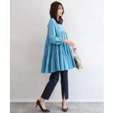 Vネックコットンシフォンチュニックブラウス/洗える | MK MICHEL KLEIN | 詳細画像8 