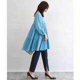 Vネックコットンシフォンチュニックブラウス/洗える | MK MICHEL KLEIN | 詳細画像9 