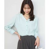 Vネックサテンブラウス/洗える | MK MICHEL KLEIN | 詳細画像10 