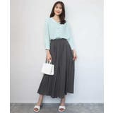 Vネックサテンブラウス/洗える | MK MICHEL KLEIN | 詳細画像12 