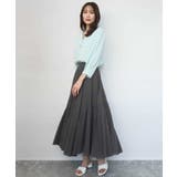 Vネックサテンブラウス/洗える | MK MICHEL KLEIN | 詳細画像13 