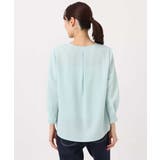 Vネックサテンブラウス/洗える | MK MICHEL KLEIN | 詳細画像16 