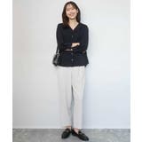 Vネックサテンブラウス/洗える | MK MICHEL KLEIN | 詳細画像4 