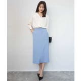 Vネックサテンブラウス/洗える | MK MICHEL KLEIN | 詳細画像8 