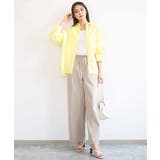 リネン混カラーシャツブラウス/接触冷感/洗える | MK MICHEL KLEIN | 詳細画像14 