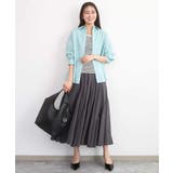 リネン混カラーシャツブラウス/接触冷感/洗える | MK MICHEL KLEIN | 詳細画像17 