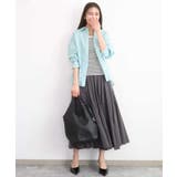 リネン混カラーシャツブラウス/接触冷感/洗える | MK MICHEL KLEIN | 詳細画像18 