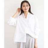 リネン混カラーシャツブラウス/接触冷感/洗える | MK MICHEL KLEIN | 詳細画像2 