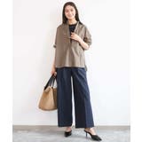 リネン混カラーシャツブラウス/接触冷感/洗える | MK MICHEL KLEIN | 詳細画像21 