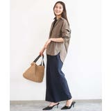 リネン混カラーシャツブラウス/接触冷感/洗える | MK MICHEL KLEIN | 詳細画像22 