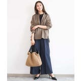 リネン混カラーシャツブラウス/接触冷感/洗える | MK MICHEL KLEIN | 詳細画像23 