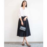 リネン混カラーシャツブラウス/接触冷感/洗える | MK MICHEL KLEIN | 詳細画像7 