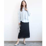 コットン混ベーシックシャツ（ストライプ）/接触冷感/防シワ/洗える | MK MICHEL KLEIN | 詳細画像13 