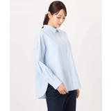 コットン混ベーシックシャツ（ストライプ）/接触冷感/防シワ/洗える | MK MICHEL KLEIN | 詳細画像14 