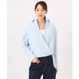 コットン混ベーシックシャツ（ストライプ）/接触冷感/防シワ/洗える | MK MICHEL KLEIN | 詳細画像22 