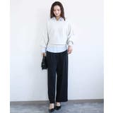 コットン混ベーシックシャツ（ストライプ）/接触冷感/防シワ/洗える | MK MICHEL KLEIN | 詳細画像7 