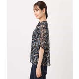 フラワードットプリントシフォンブラウス/洗える | MK MICHEL KLEIN | 詳細画像17