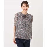 フラワードットプリントシフォンブラウス/洗える | MK MICHEL KLEIN | 詳細画像24