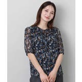 フラワードットプリントシフォンブラウス/洗える | MK MICHEL KLEIN | 詳細画像9