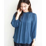 フリルギャザーネックサテンブラウス/接触冷感/洗える | MK MICHEL KLEIN | 詳細画像10