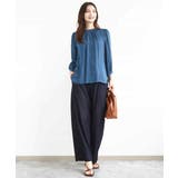 フリルギャザーネックサテンブラウス/接触冷感/洗える | MK MICHEL KLEIN | 詳細画像13