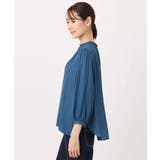 フリルギャザーネックサテンブラウス/接触冷感/洗える | MK MICHEL KLEIN | 詳細画像18