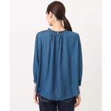 フリルギャザーネックサテンブラウス/接触冷感/洗える | MK MICHEL KLEIN | 詳細画像19