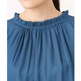 フリルギャザーネックサテンブラウス/接触冷感/洗える | MK MICHEL KLEIN | 詳細画像20