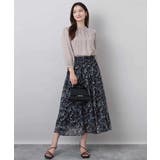 フリルギャザーネックサテンブラウス/接触冷感/洗える | MK MICHEL KLEIN | 詳細画像4