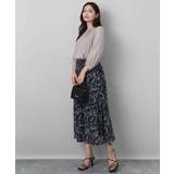 フリルギャザーネックサテンブラウス/接触冷感/洗える | MK MICHEL KLEIN | 詳細画像5