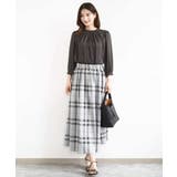 フリルギャザーネックサテンブラウス/接触冷感/洗える | MK MICHEL KLEIN | 詳細画像8