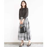 フリルギャザーネックサテンブラウス/接触冷感/洗える | MK MICHEL KLEIN | 詳細画像9