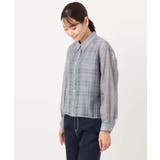 シアードビーチェックシャツブラウス/洗える | MK MICHEL KLEIN | 詳細画像11