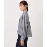 シアードビーチェックシャツブラウス/洗える | MK MICHEL KLEIN | 詳細画像12