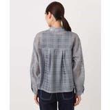 シアードビーチェックシャツブラウス/洗える | MK MICHEL KLEIN | 詳細画像13