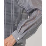 シアードビーチェックシャツブラウス/洗える | MK MICHEL KLEIN | 詳細画像16