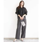 シアードビーチェックシャツブラウス/洗える | MK MICHEL KLEIN | 詳細画像3