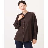 [洗える]ボウ付きシアーチェックブラウス | MK MICHEL KLEIN | 詳細画像32 
