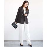 リネンライク ダブルブレストジャケット/洗える | MK MICHEL KLEIN | 詳細画像8 