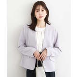 グレイッシュラベンダー | ダブルクロス カラーレスジャケット/セットアップ対応/洗える | MK MICHEL KLEIN